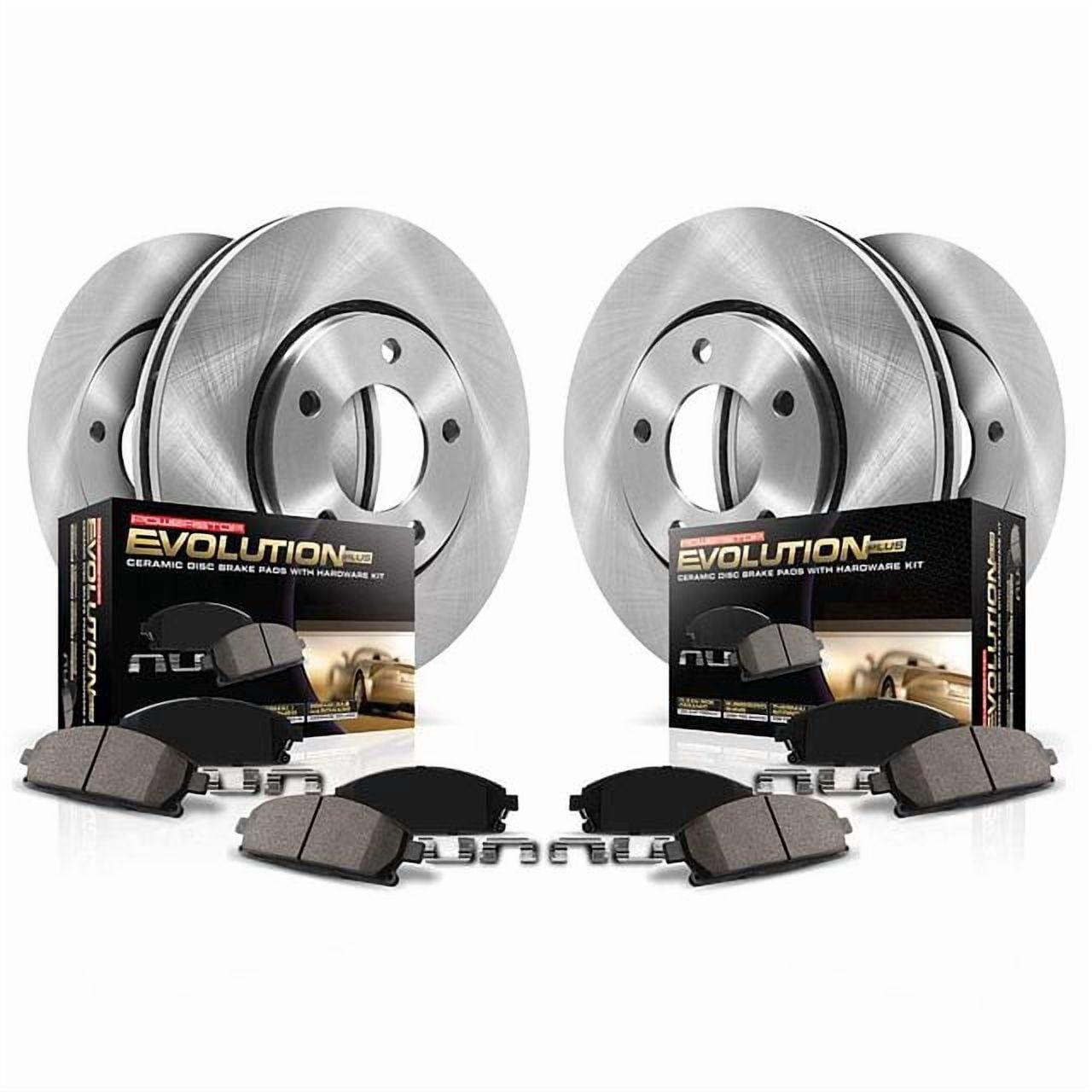 Power Stop Front and Rear Stock Replacement Brake Pad and Rotor Kit KOE8552