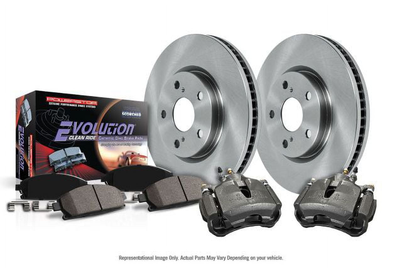 PowerStop Front and Rear Stock Replacement Brake Pad and Rotor Kit with Calipers Fits: INFINITI Select Models KCOE2281