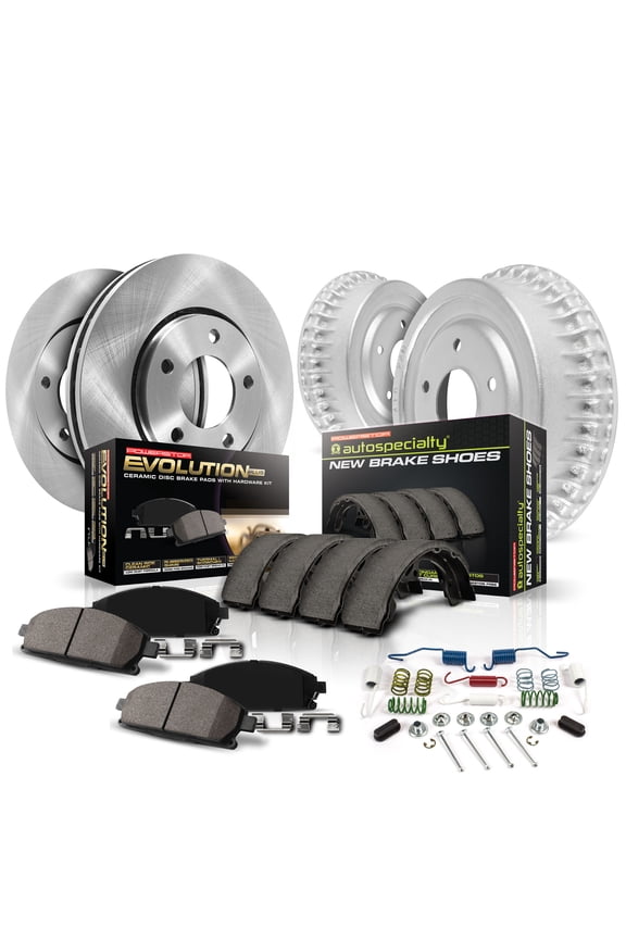 Front and Rear Stock Replacement Drum and Shoe Kit KOE15061DK
