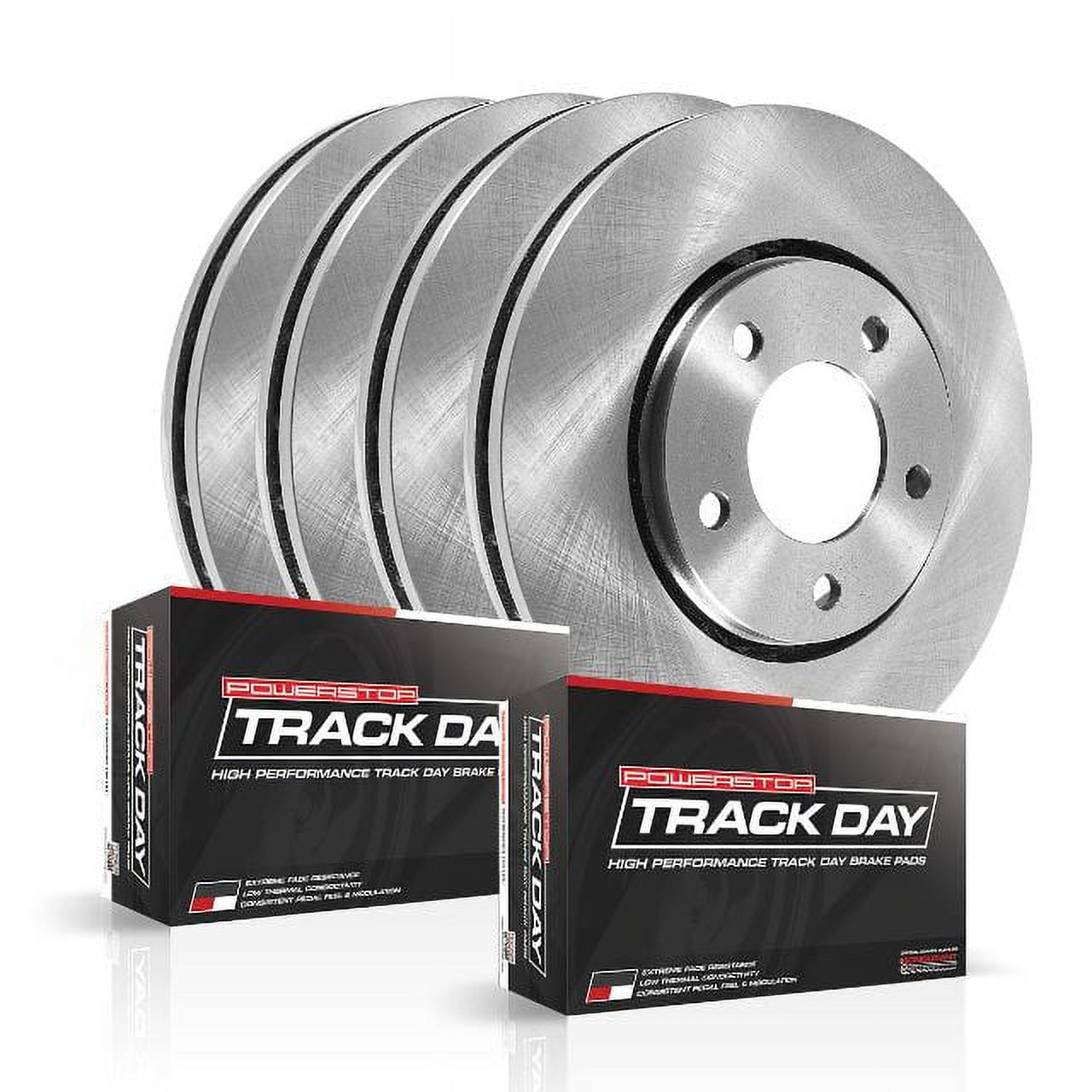 Power Stop Front and Rear Track Day Brake Pad and Rotor Kit TDBK6401