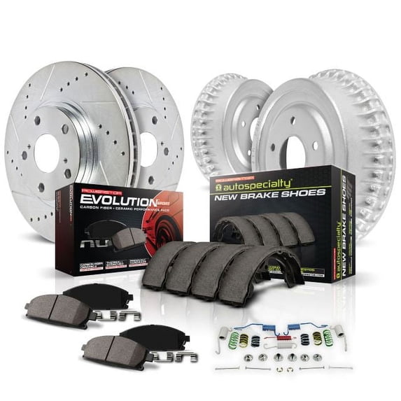 PowerStop Front and Rear Z23 Evolution Sport Brake Pad Rotor Drum and Shoe Kit Fits: FORD MAZDA Select Models K15150DK