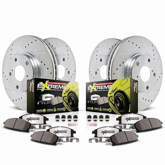 Power Stop Front and Rear Z26 Street Warrior Brake Pad and Rotor Kit K8363-26