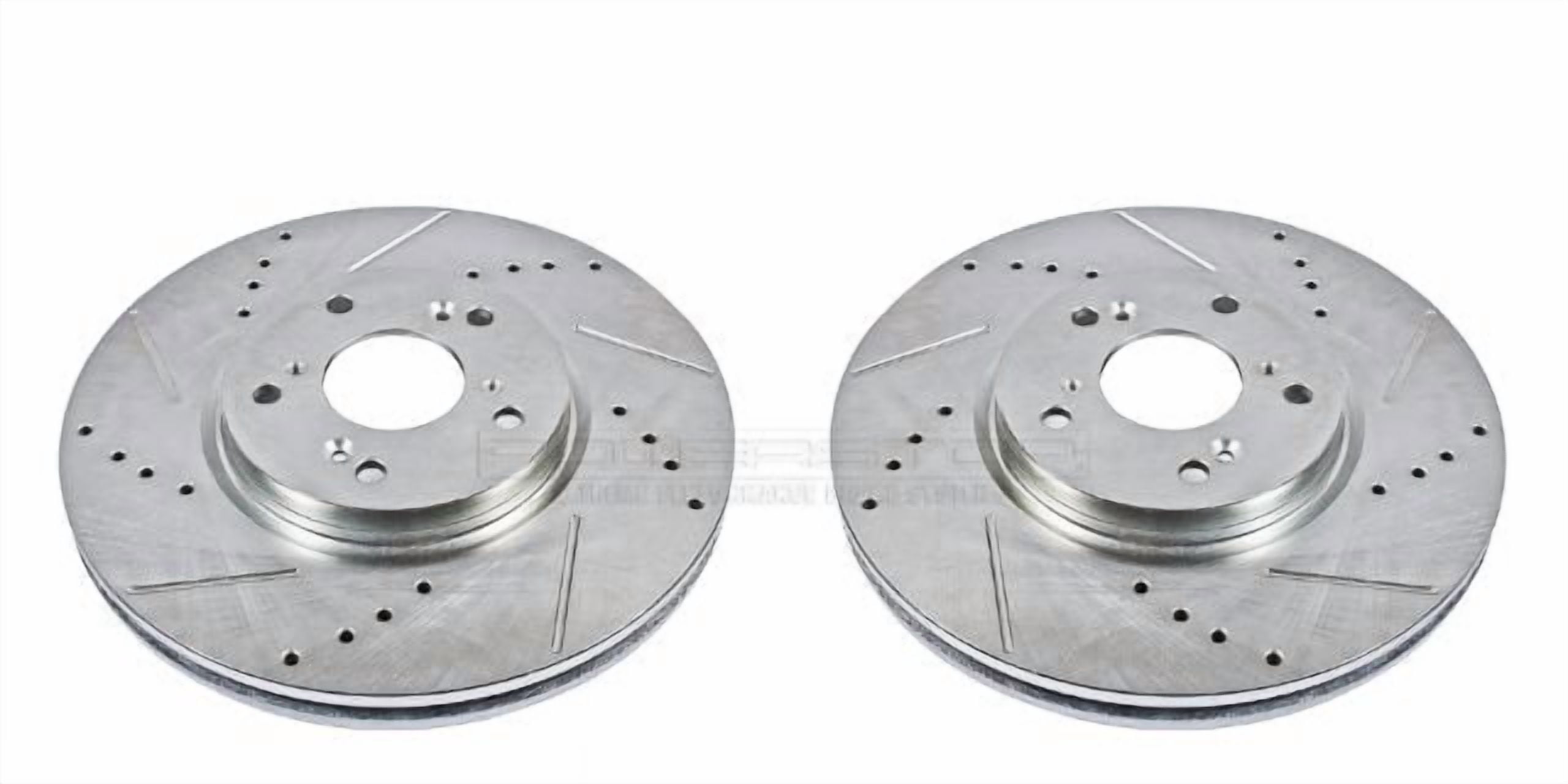 Power Stop Front Pair of Drilled and Slotted Brake Rotors JBR1143XPR