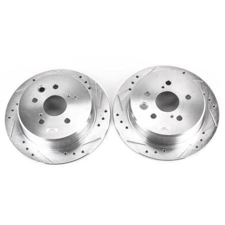 Power Stop Rear Pair of Drilled and Slotted Brake Rotors JBR1151XPR