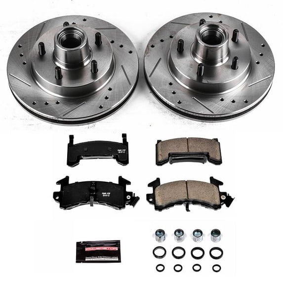 PowerStop Front Z23 Evolution Sport Carbon-Fiber Ceramic Brake Pad and Drilled & Slotted Rotor Kit Fits: BUICK CHEVROLET GMC OLDSMOBILE PONTIAC Select Models K1482