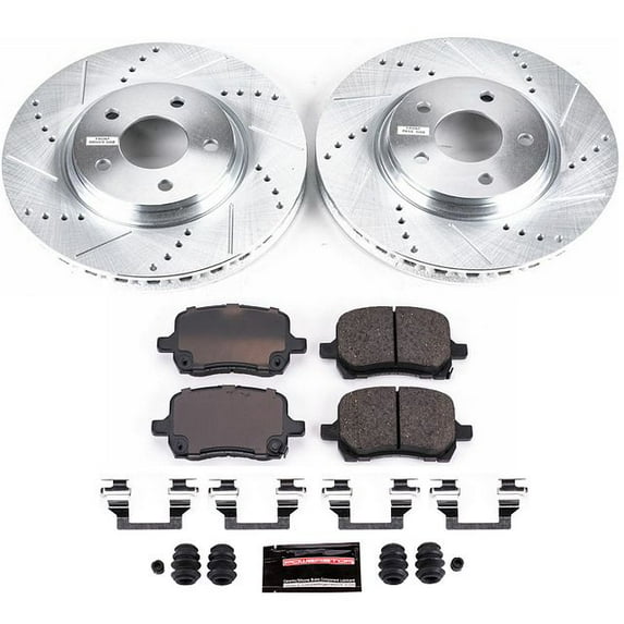 PowerStop Front Z23 Evolution Sport Carbon-Fiber Ceramic Brake Pad and Drilled & Slotted Rotor Kit Fits: CHEVROLET PONTIAC SATURN Select Models K1610