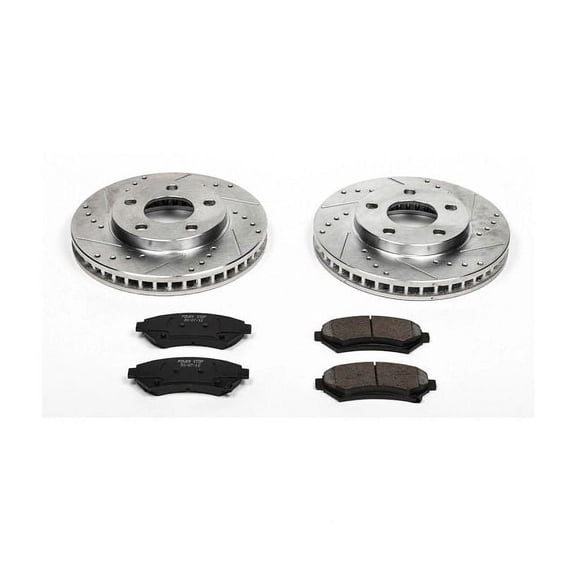 PowerStop Front Z23 Evolution Sport Carbon-Fiber Ceramic Brake Pad and Drilled & Slotted Rotor Kit Fits: BUICK CHEVROLET OLDSMOBILE PONTIAC Select Models K2553