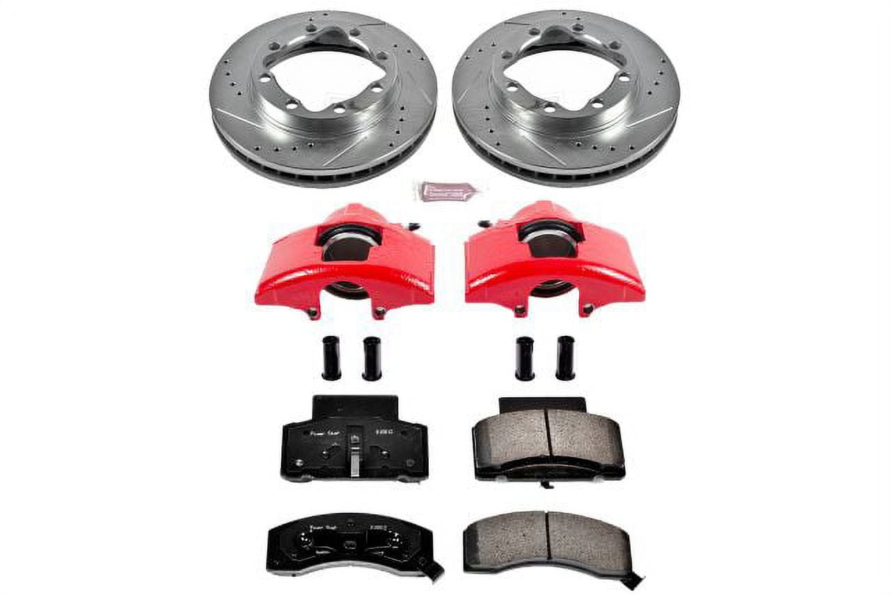PowerStop Front Z23 Evolution Sport Brake Pad and Rotor Kit with Red Powder Coated Calipers Fits: CHEVROLET DODGE GMC Select Models KC1992