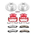 thumbnail image 1 of PowerStop Rear Z36 Truck & Tow Brake Pad and Rotor Kit with Red Powder Coated Calipers Fits: CADILLAC CHEVROLET GMC Select Models KC2046-36, 1 of 5