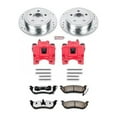 thumbnail image 1 of PowerStop Rear Z36 Truck & Tow Brake Pad and Rotor Kit with Red Powder Coated Calipers Fits: JEEP Select Models KC2197-36, 1 of 5