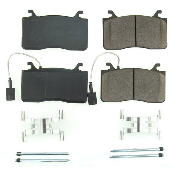 Power Stop Low Dust Ceramic Brake Pad Set with Hardware, Front, 17-2052