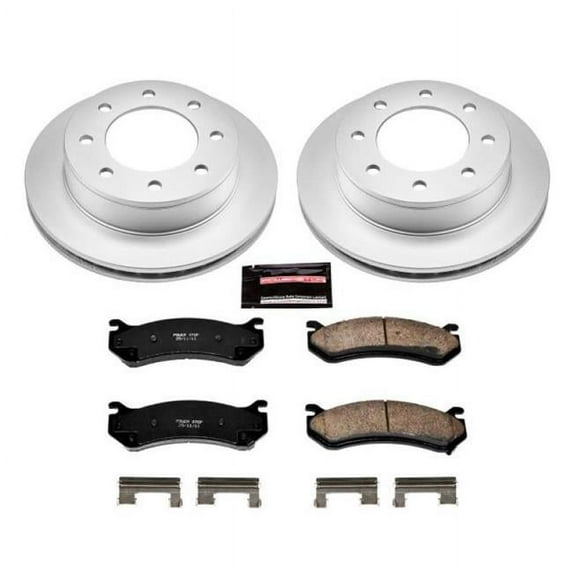 PowerStop Rear Geomet Coated Brake Rotor and Pad Kit Fits: CHEVROLET GMC HUMMER Select Models CRK2036