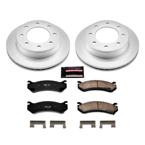 PowerStop Rear Geomet Coated Brake Rotor and Pad Kit Fits: CHEVROLET GMC HUMMER Select Models CRK2036