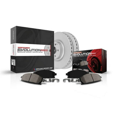 PowerStop Rear Geomet Coated Brake Rotor and Pad Kit Fits: BMW Select Models CRK3001