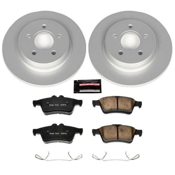 PowerStop Rear Geomet Coated Brake Rotor and Pad Kit Fits: VOLVO Select Models CRK4613