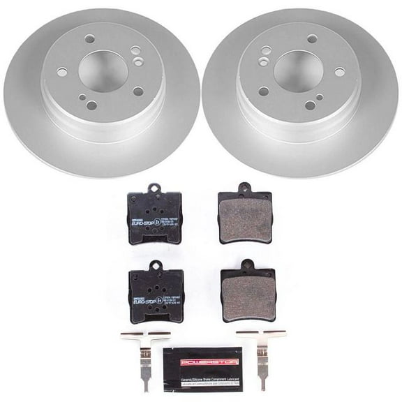 Power Stop Rear Euro-Stop ECE-R90 Certified Brake Pad and Rotor Kit ESK368 Fits 2005 Chrysler Crossfire
