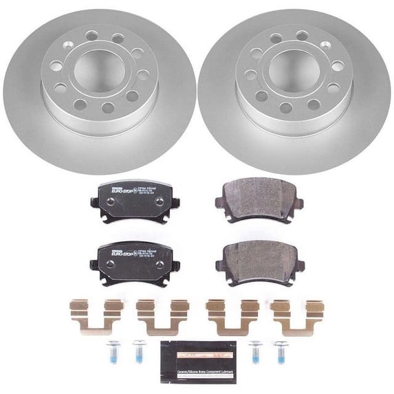 Power Stop Rear Euro-Stop ECE-R90 Certified Brake Pad and Rotor Kit ESK4627