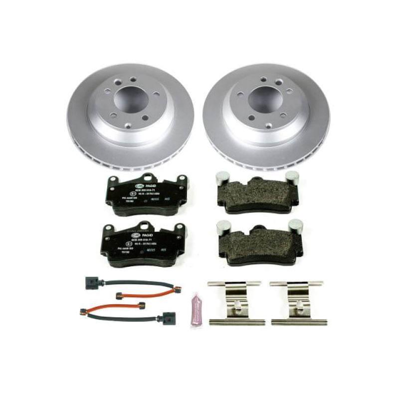Power Stop Rear Euro-Stop ECE-R90 Certified Brake Pad and Rotor Kit ESK5312 Fits 2015 Audi Q7