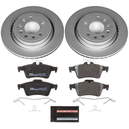 Power Stop Rear Euro-Stop ECE-R90 Certified Brake Pad and Rotor Kit ESK5698