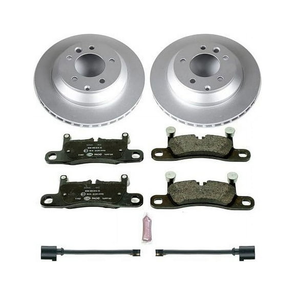 Power Stop Rear Euro-Stop ECE-R90 Certified Brake Pad and Rotor Kit ESK5979 Fits 2016 Porsche Cayenne