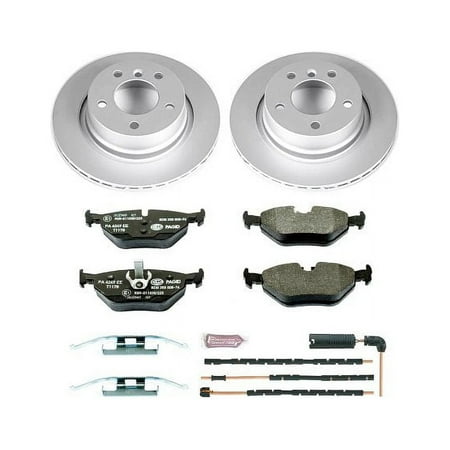 Power Stop Rear Euro-Stop ECE-R90 Certified Brake Pad and Rotor Kit ESK962 Fits 2003 BMW Z4