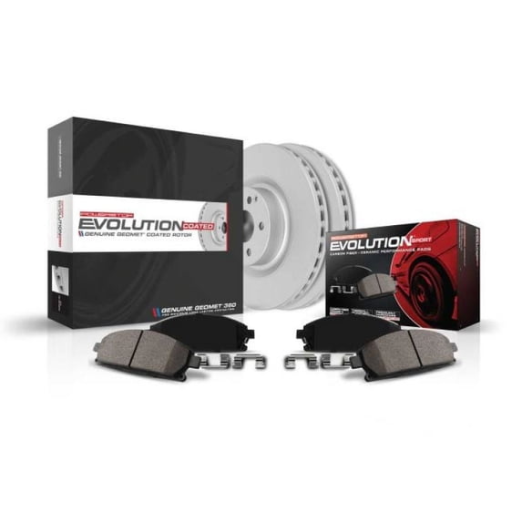 PowerStop Rear Geomet Coated Brake Rotor and Pad Kit Fits: AUDI Select Models CRK7431