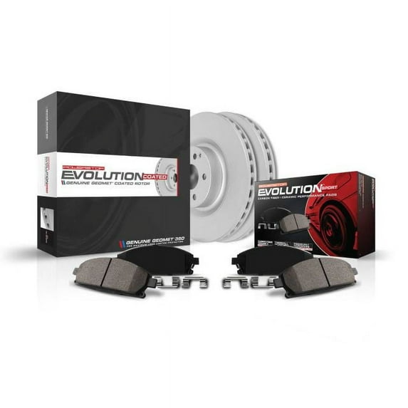 PowerStop Rear Geomet Coated Brake Rotor and Pad Kit Fits: AUDI Select Models CRK8043