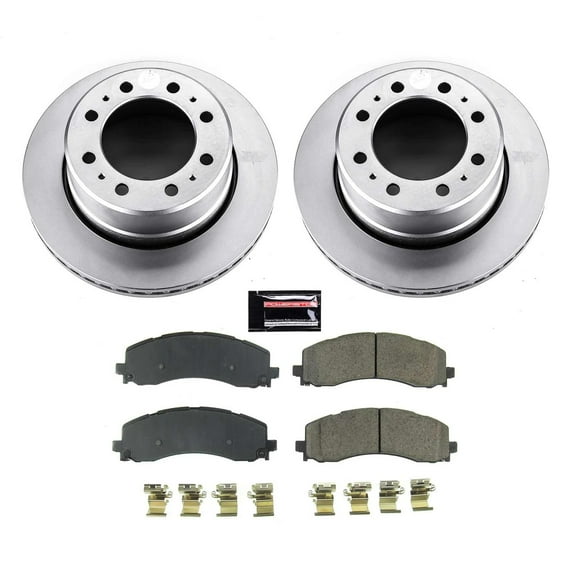 PowerStop Rear Geomet Coated Brake Rotor and Pad Kit Fits: Select Models CRK8637