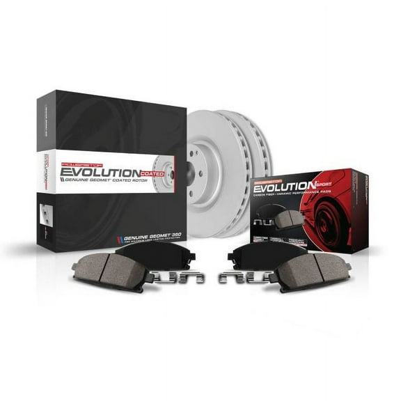 PowerStop Rear Geomet Coated Brake Rotor and Pad Kit Fits: BMW Select Models CRK877