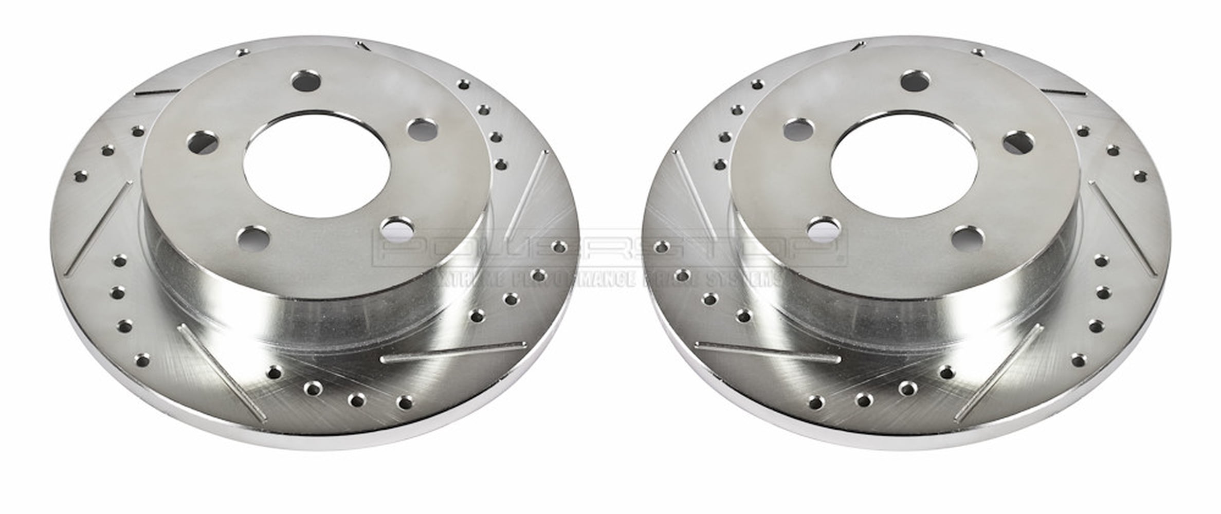 PowerStop Mach-E Evolution Cross-Drilled And Slotted Rotors; Rear Pair AR85210XPR (21-26 Mustang