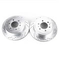 thumbnail image 1 of Power Stop Rear Pair of Drilled and Slotted Brake Rotors AR8598XPR Fits 2006 Lincoln Mark LT, 1 of 3