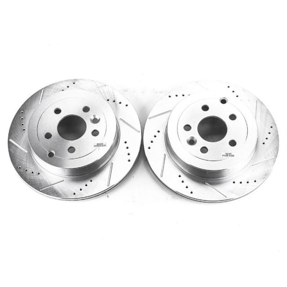 Power Stop Rear Pair of Drilled and Slotted Brake Rotors EBR1094XPR