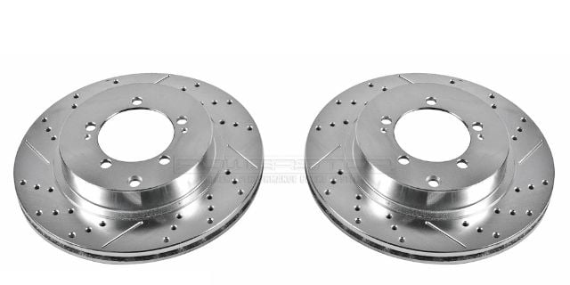 Power Stop Rear Pair of Drilled and Slotted Brake Rotors JBR1131XPR