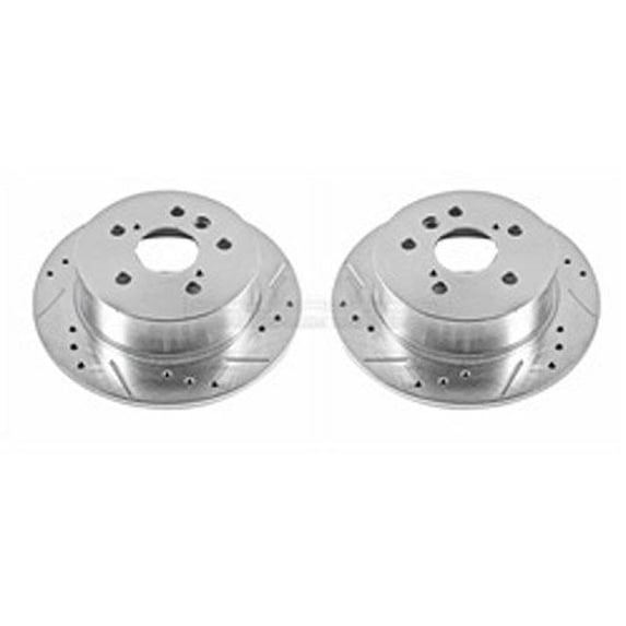 Power Stop Rear Pair of Drilled and Slotted Brake Rotors JBR1145XPR