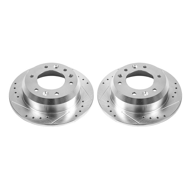 Power Stop Rear Pair of Drilled and Slotted Brake Rotors JBR1517XPR