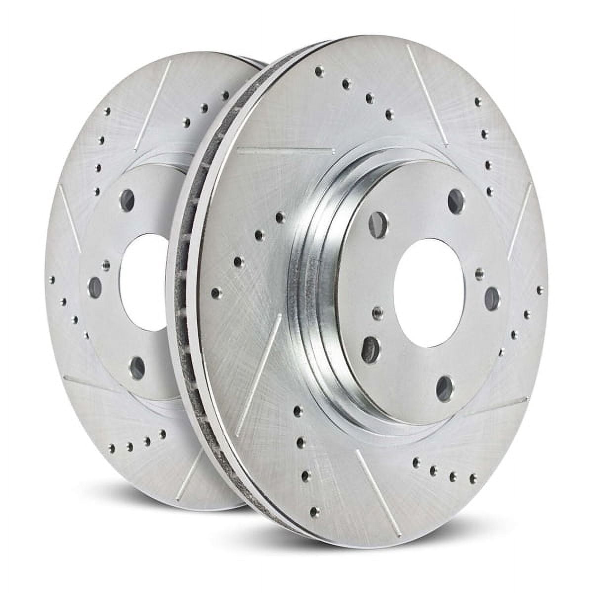 Power Stop Rear Pair of Drilled and Slotted Brake Rotors JBR1726XPR Fits 2016 Mazda MX-5 Miata