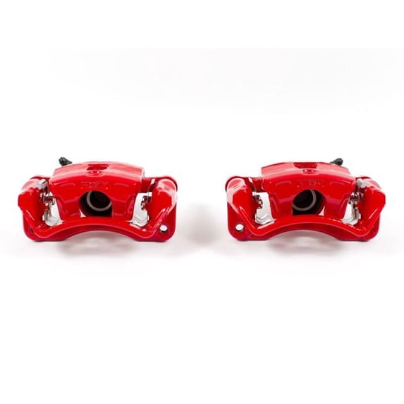 Power Stop Rear Pair of Red Powder Coated Calipers S1692