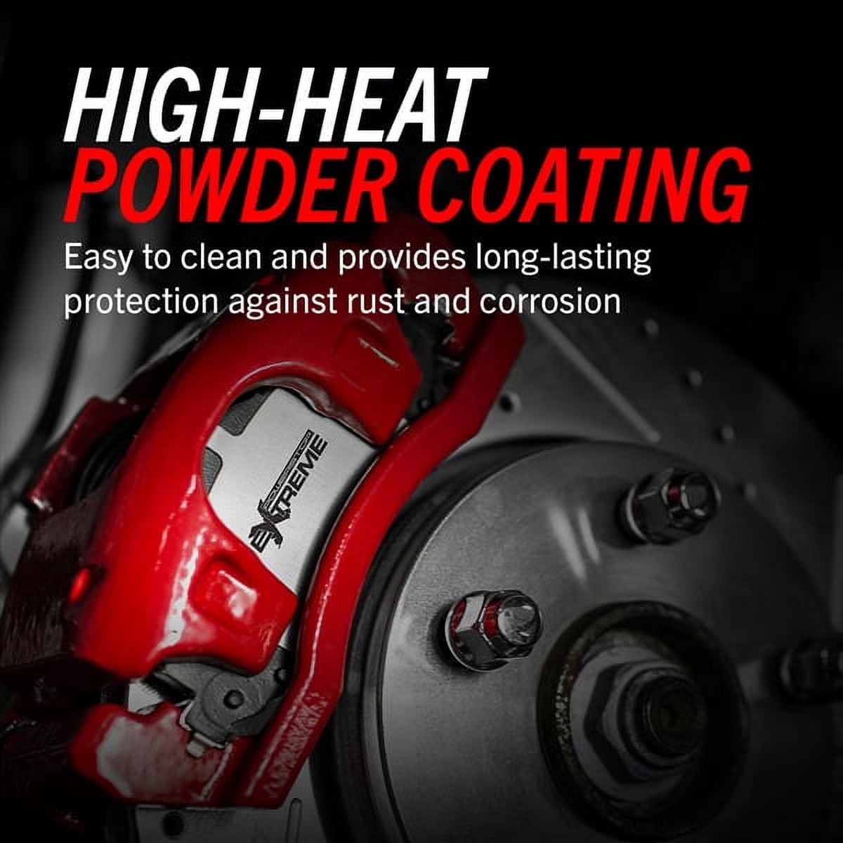 Power Stop Rear Pair of Red Powder Coated Calipers S2674