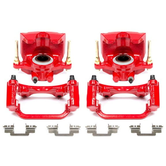Power Stop Rear Pair of Red Powder Coated Calipers S5030