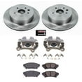 thumbnail image 1 of Power Stop Rear Stock Replacement Brake Pad and Rotor Kit with Calipers KCOE6928, 1 of 3