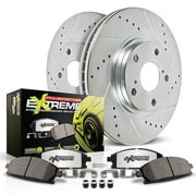 PowerStop Rear Z26 Street Warrior Carbon-Fiber Ceramic Brake Pad and Drilled and Slotted Rotor Kit Fits VOLKSWAGEN Select Models K369-26