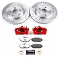 thumbnail image 1 of PowerStop Rear Z26 Street Warrior Brake Pad and Rotor Kit with Red Powder Coated Calipers Fits: JAGUAR Select Models KC1360-26, 1 of 3