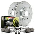 thumbnail image 1 of Power Stop Rear Z26 Street Warrior Carbon-Fiber Ceramic Brake Pad and Drilled and Slotted Rotor Kit K9014-26, 1 of 9