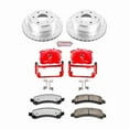 thumbnail image 1 of PowerStop Rear Z36 Truck & Tow Brake Pad and Rotor Kit with Red Powder Coated Calipers Fits: CADILLAC CHEVROLET GMC Select Models KC2047-36, 1 of 5