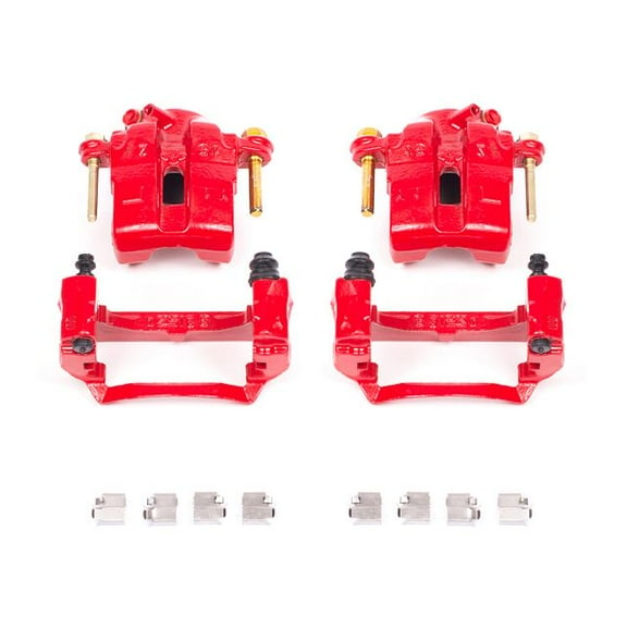 Power Stop S1704 Red Powder-Coated Performance Calipers -Front