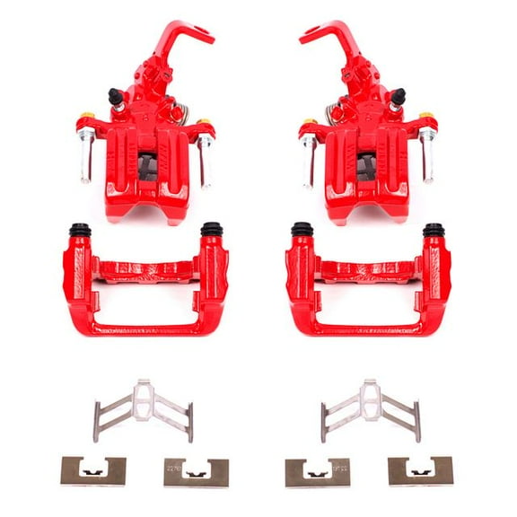 Power Stop S2730 Red Powder-Coated Performance Calipers -Rear