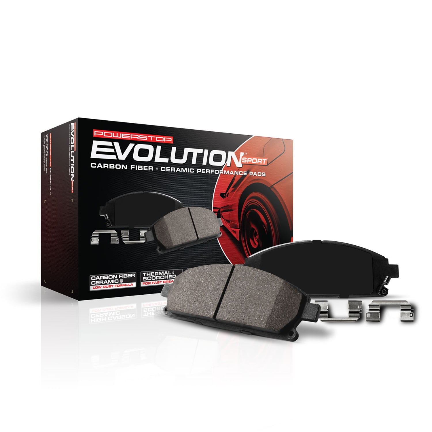 Power Stop Z23-1723 Z23 Evolution Sport Carbon Fiber-Ceramic Brake Pad -Front Fits select: 2016-2022 HONDA PILOT, 2014-2020 ACURA MDX