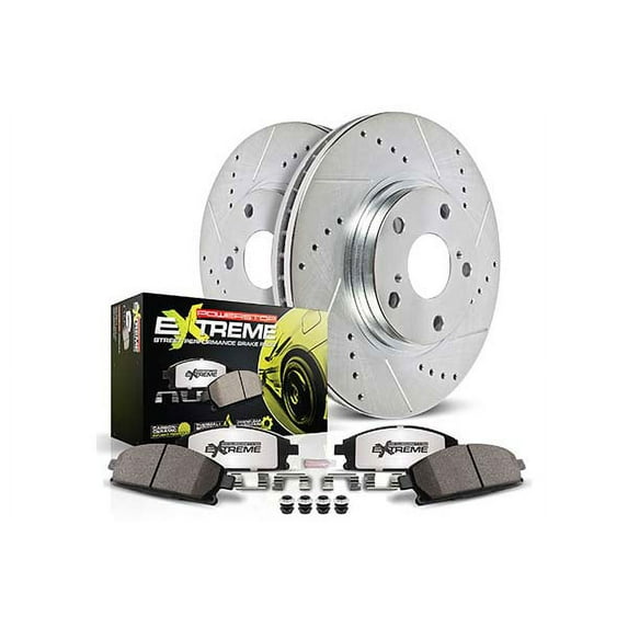 PowerStop Rear Z26 Street Warrior Carbon-Fiber Ceramic Brake Pad and Drilled and Slotted Rotor Kit Fits: MERCEDES-BENZ Select Models K6708-26