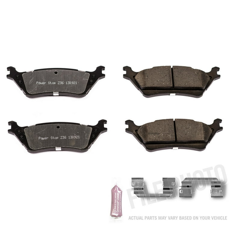 Power Stop Z36-1602 : Low-Metallic NAO Front, Brake Pads, 4