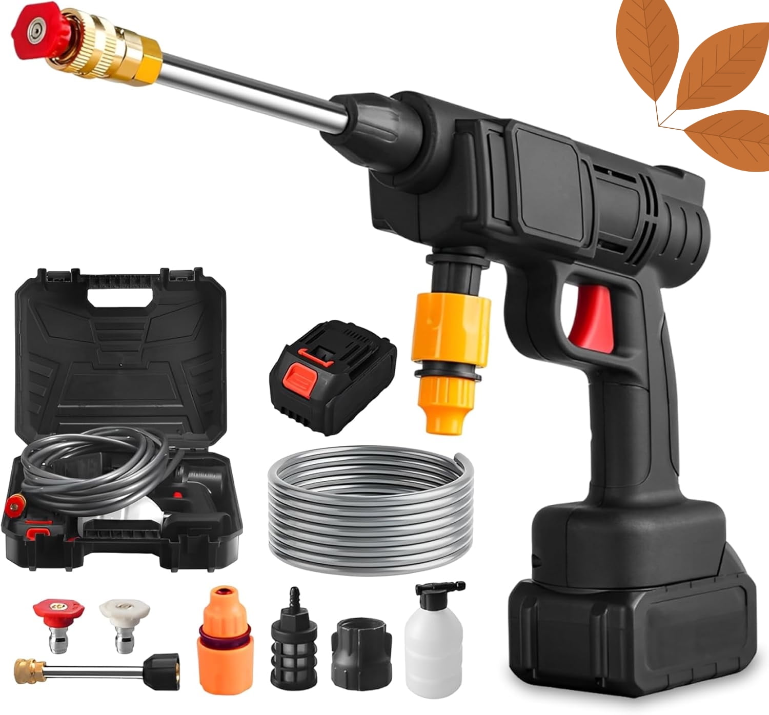 Power Stream Pressure Washer Cordless, Portable Cordless Handheld Electric Power Washers, 16ft Drain Hose, PowerStream Handheld Pressure Washer, Power Stream Handheld Pressures Washers
